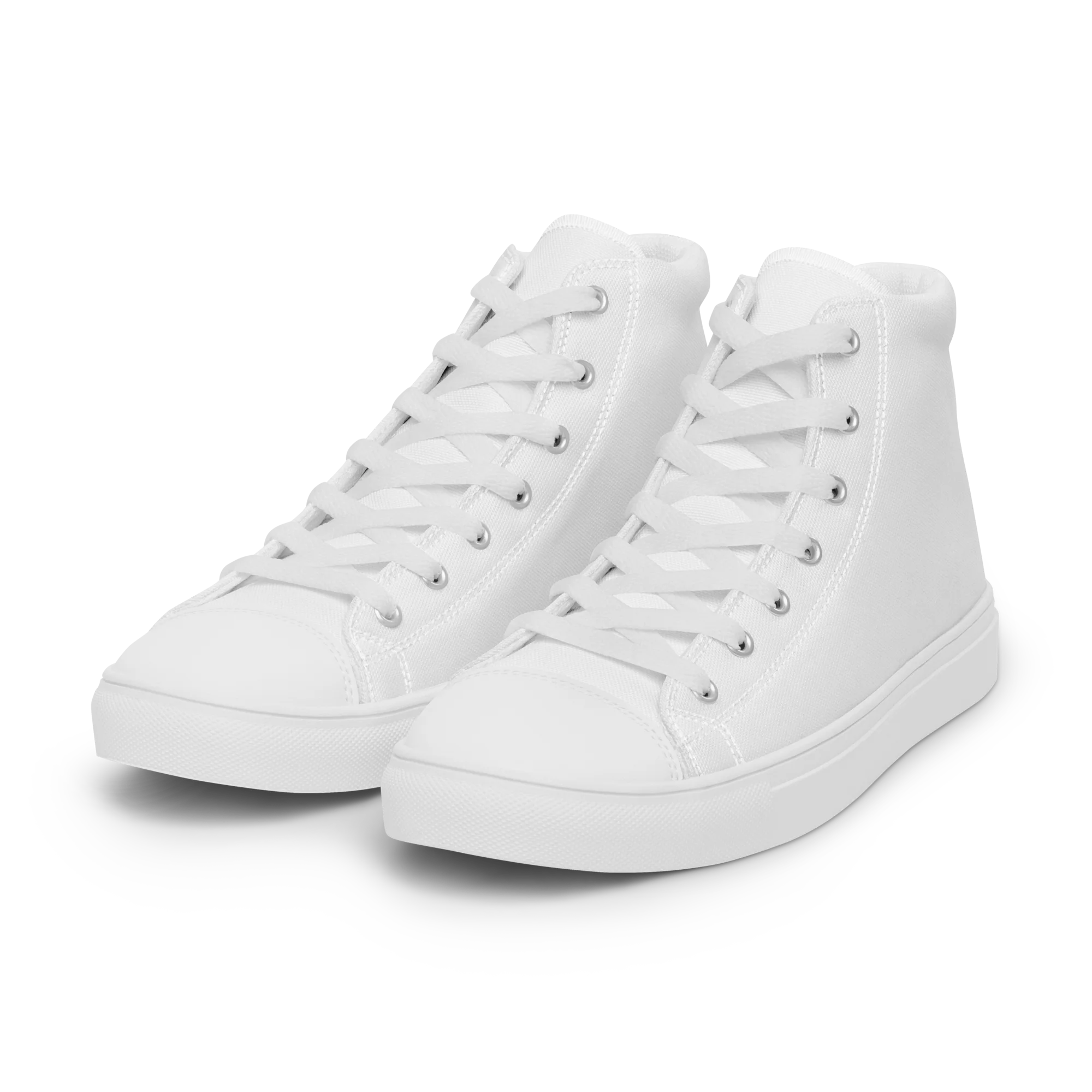 Men’s High Top Canvas Shoes - Mirror Logo - White - Image 13