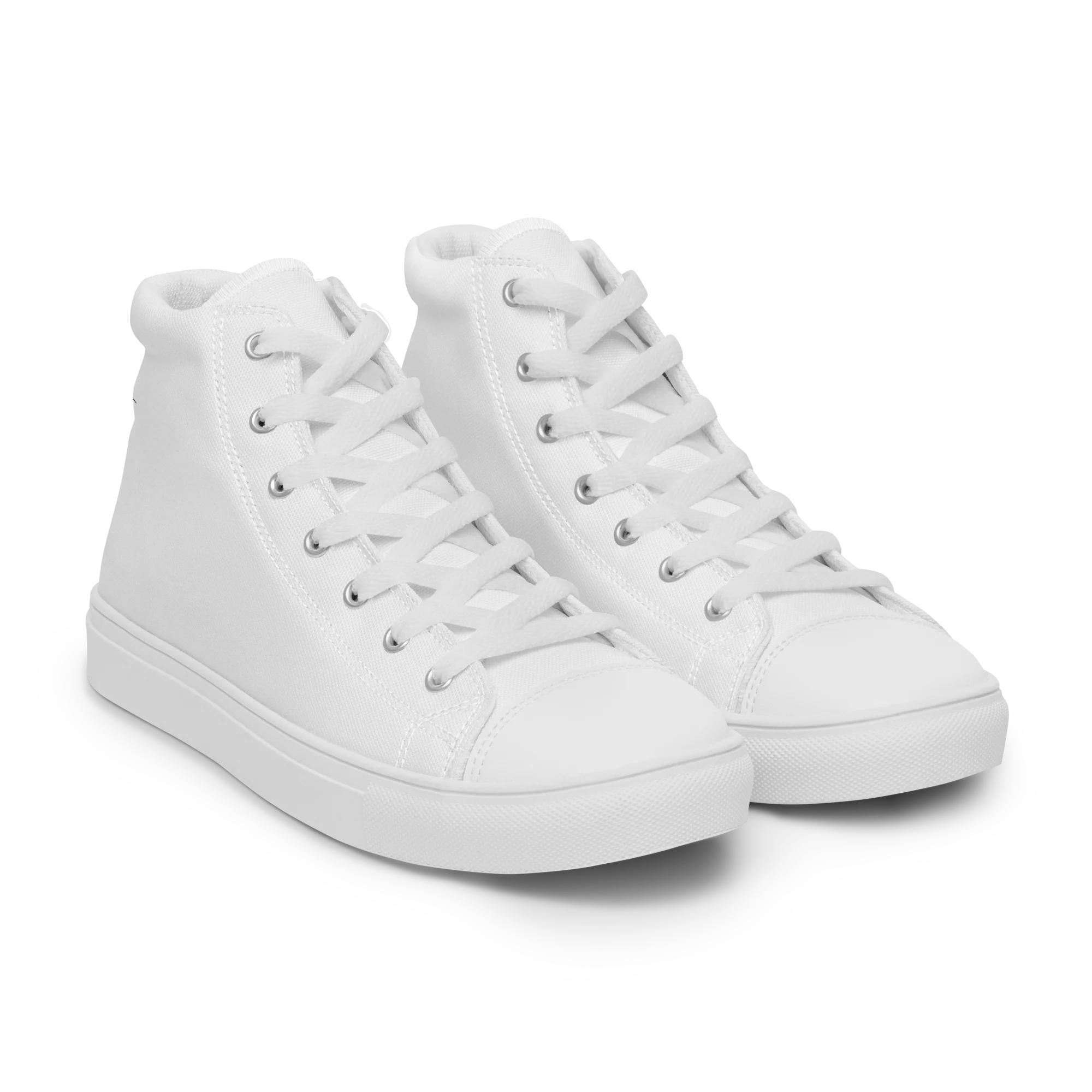 Men’s High Top Canvas Shoes - Mirror Logo - White - Image 16