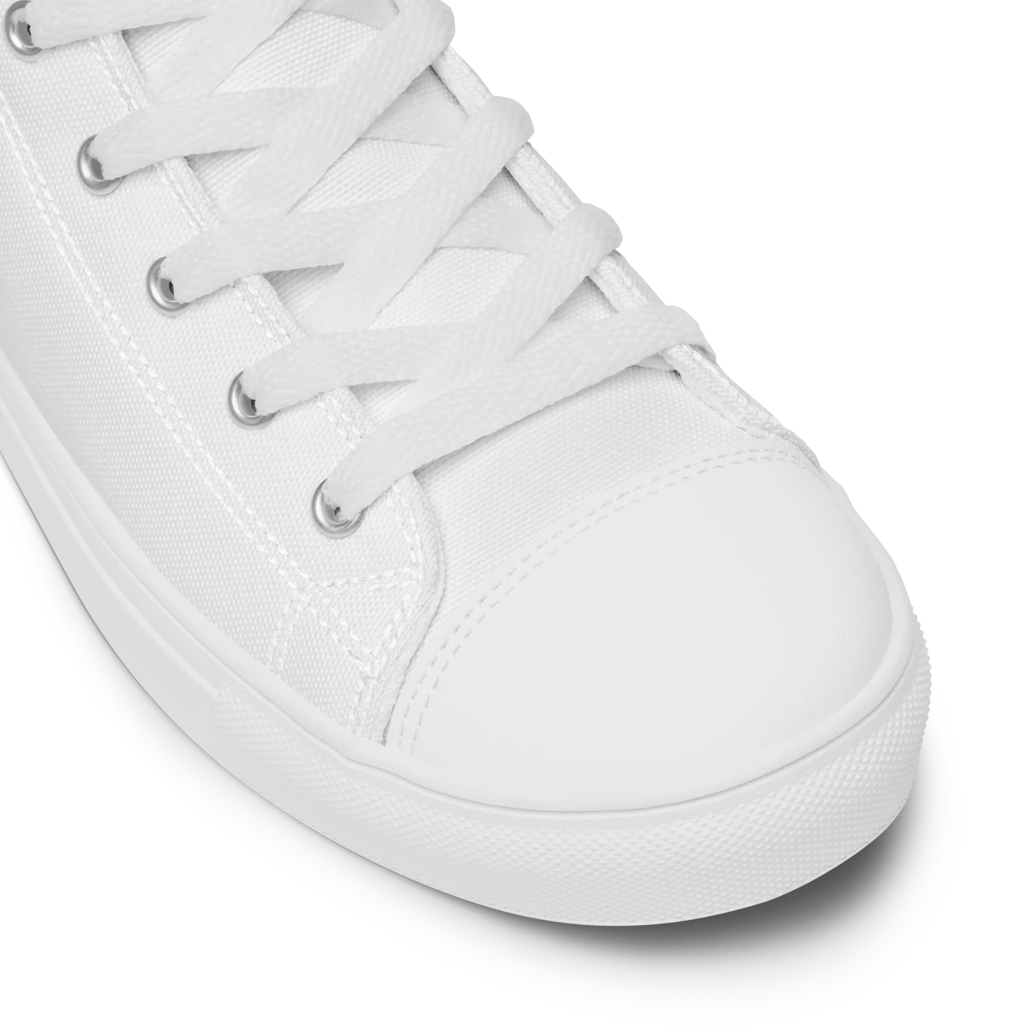 Men’s High Top Canvas Shoes - Mirror Logo - White - Image 8