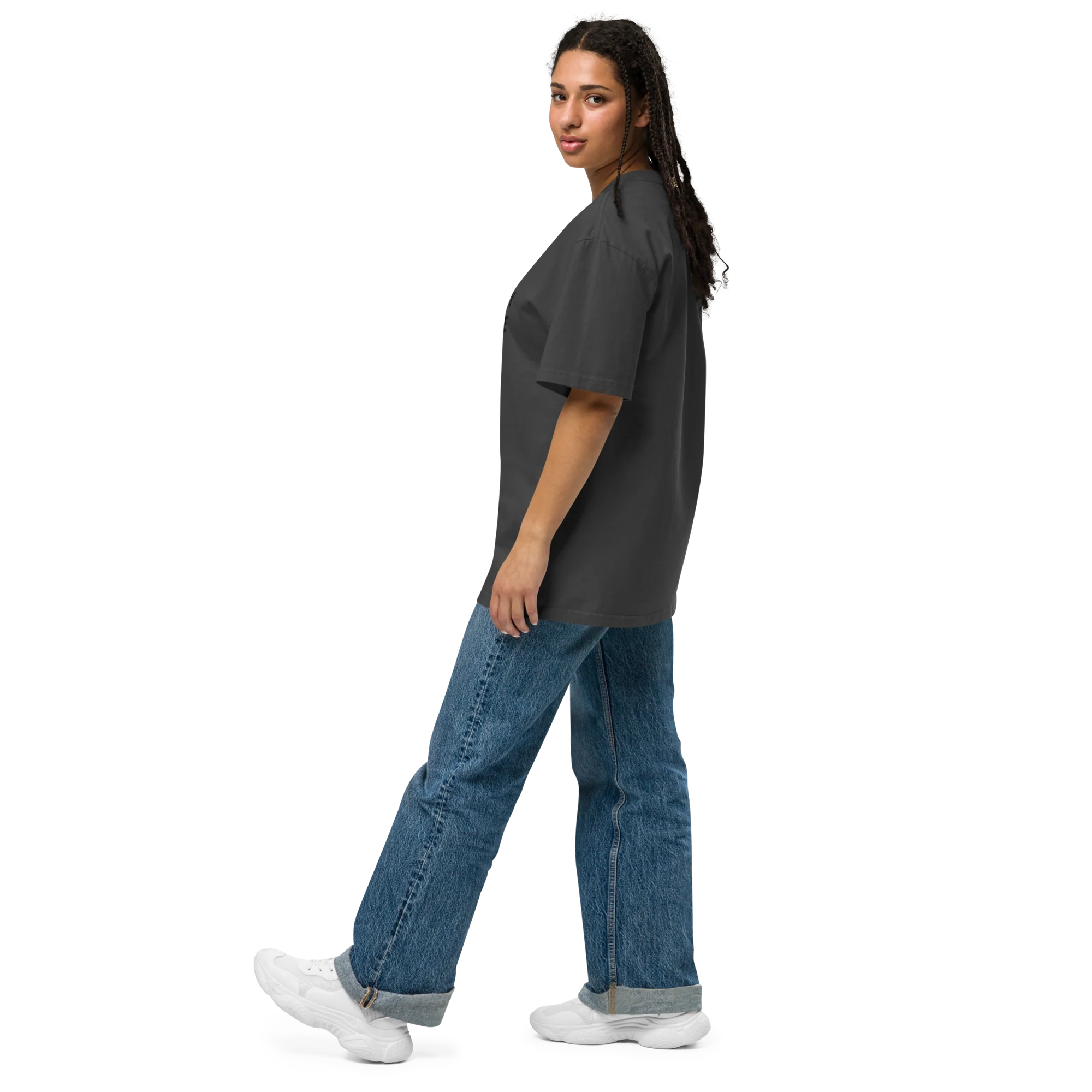 Oversized Faded T-Shirt - After Every Party I Die (Embroidered) - Image 4