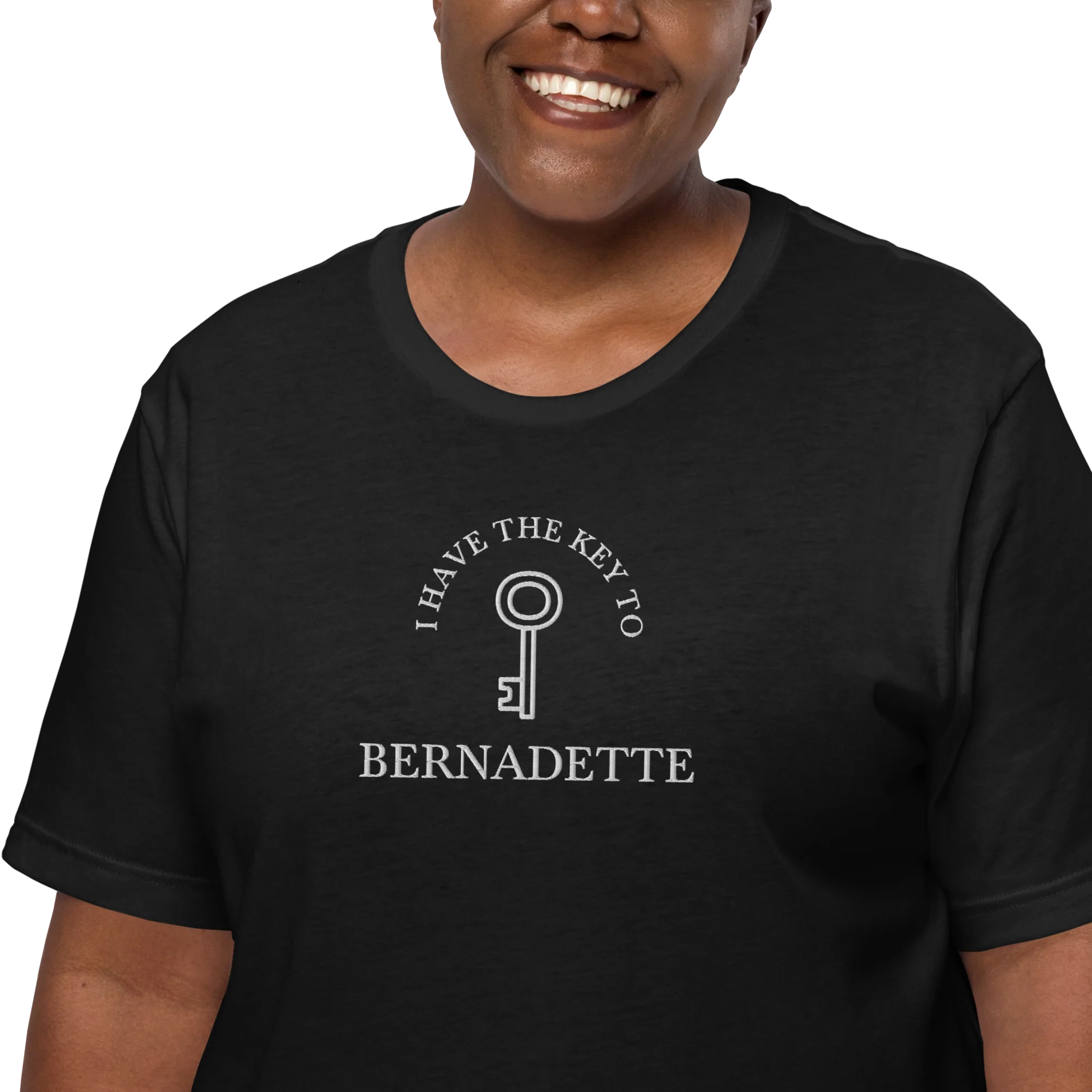 T-Shirt Unisex - The Key To Bernadette (Embroidered) - Image 5