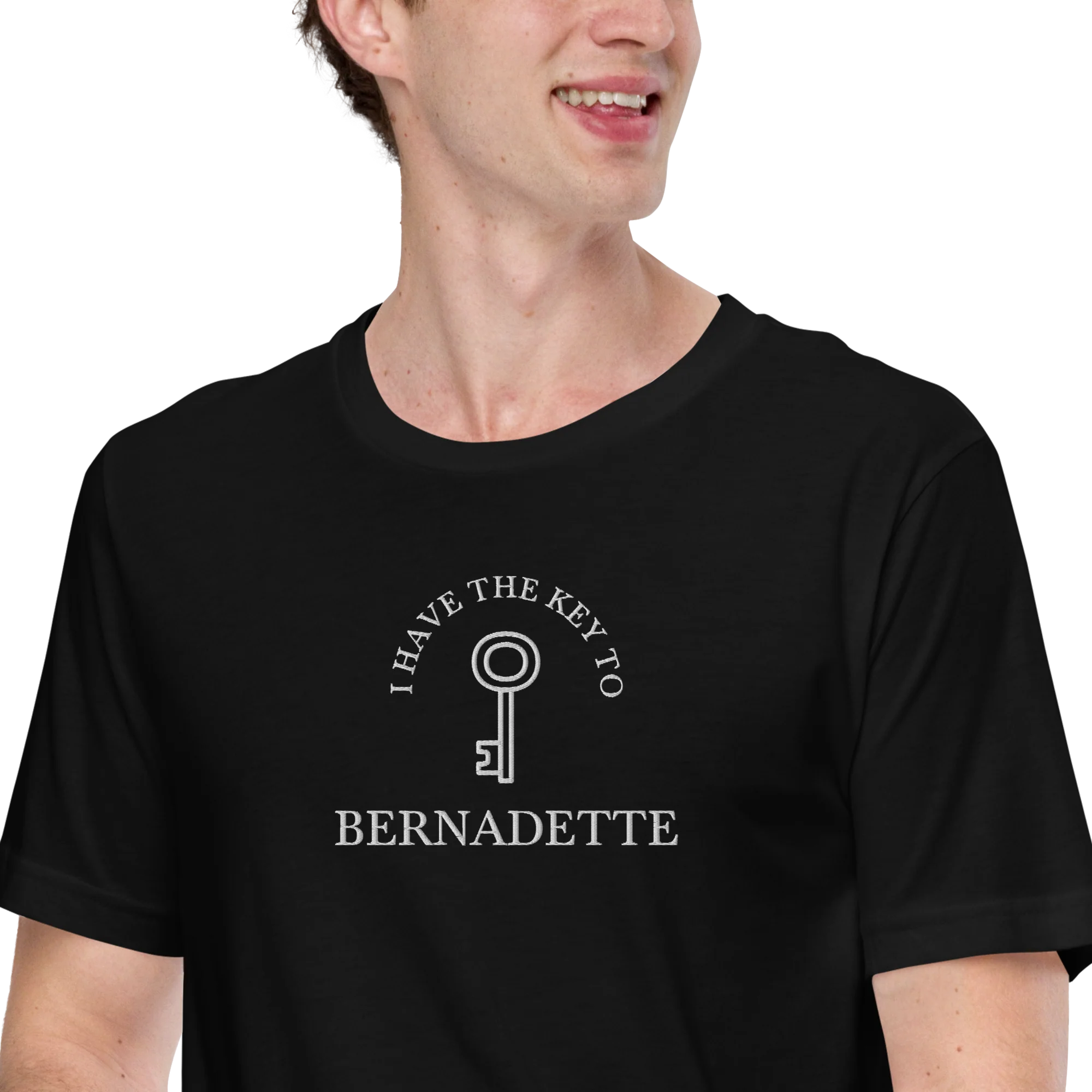 T-Shirt Unisex - The Key To Bernadette (Embroidered) - Image 7