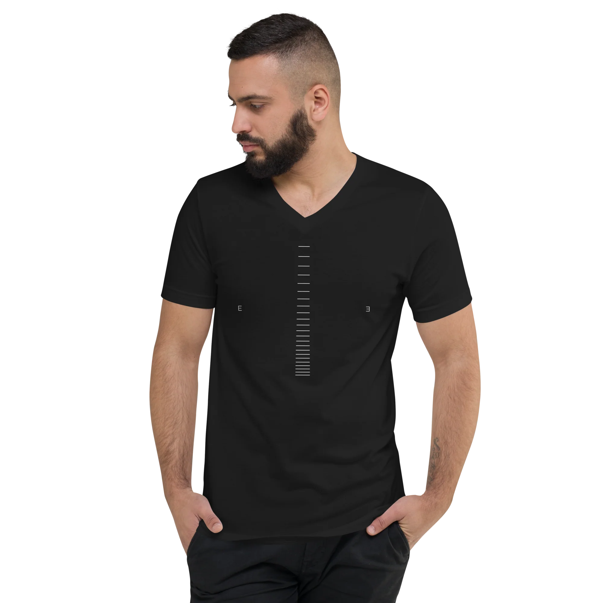 V-Neck T-Shirt Unisex - Echo Echo - Image 4