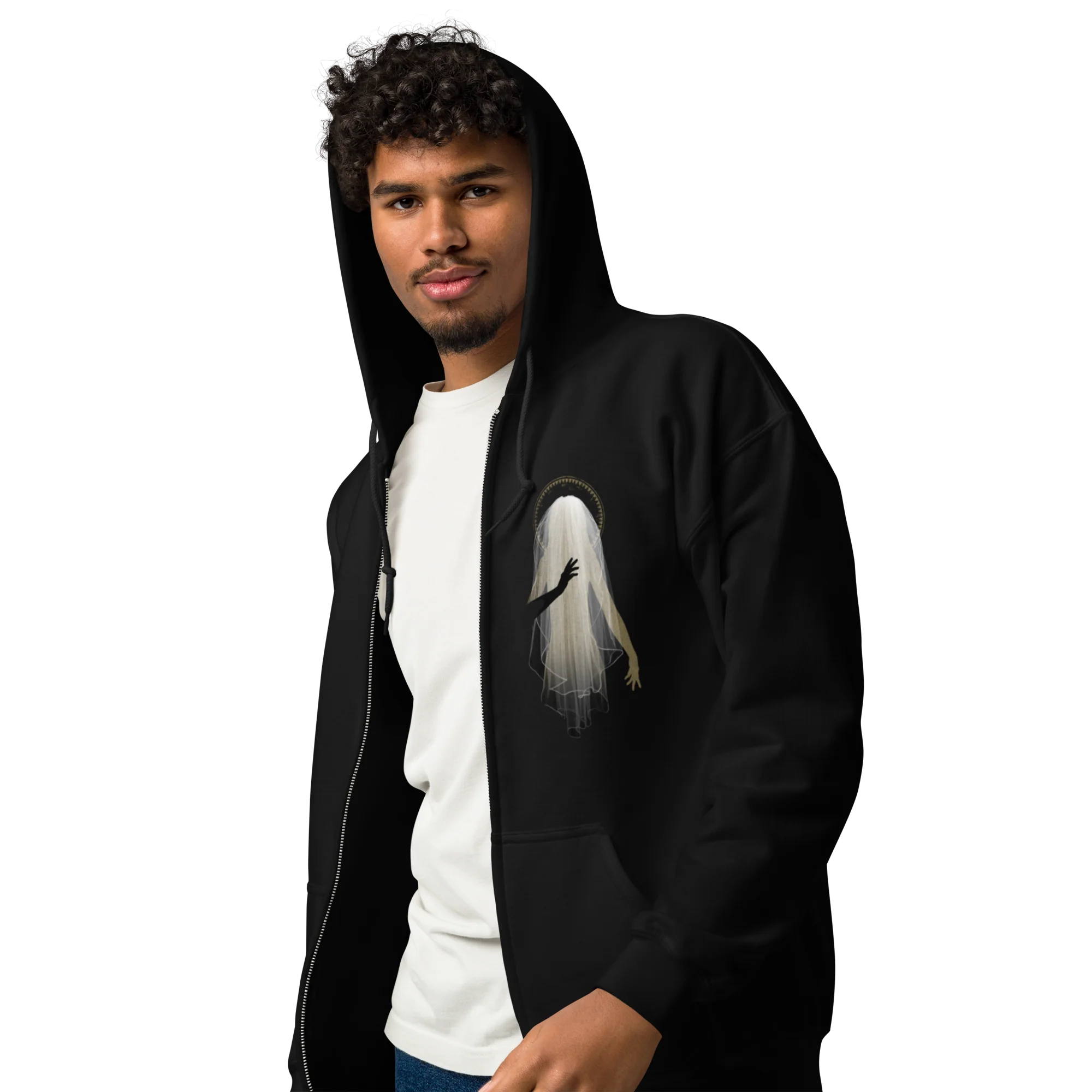 Zip Hoodie Heavy Blend Unisex - Ghost - Image 5